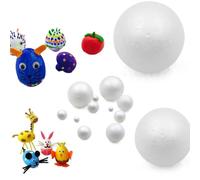 Lot de 10 boules en mousse blanches pour travaux manuels et décoration de mariages, fêtes et occasions spéciales (3 cm)