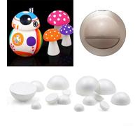 Lot de 10 boules hémisphères en mousse blanche, complément parfait à tout projet d'artisanat ou fête (7 cm)