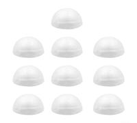 Lot de 10 boules hémisphères en mousse blanche pour loisirs créatifs, décorations de bricolage et plaisir éducatif (3 cm)