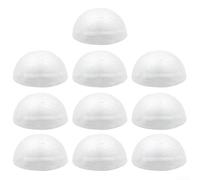 Lot de 10 boules hémisphères en mousse blanche pour loisirs créatifs, décorations de bricolage et plaisir éducatif (7 cm)