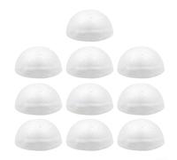 Lot de 10 boules hémisphères en mousse blanche pour projets de bricolage, décoration créative et activités éducatives pour enfants (6 cm)