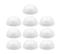 Lot de 10 boules hémisphères en mousse blanche pour projets de bricolage, décoration créative et activités éducatives pour enfants (4 cm)