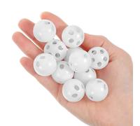 Lot de 10 boules hochets à coudre - Blanches - Pour doudou - Jouet pour bébé et animal de compagnie - Diamètre : 24 mm - Kit de bricolage