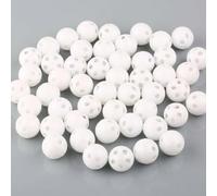 Lot de 10 boules hochets blanches pour poupée d'animaux, hochets et anneaux en peluche pour réparer les sons