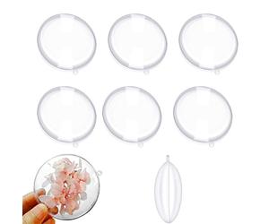 Lot de 10 boules plates en plastique transparent pour décoration d'intérieur, mariage, bonbons, chocolats, confettis, fleurs 7 cm