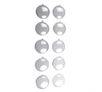 Lot de 10 boules plates réutilisables en plastique transparent pour bonbons de mariage et décoration d'intérieur, trou de suspension, 7 cm