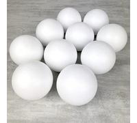 Lot de 10 Boules Pleines en polystyrène diamètre 10 cm, Styropor Blanc densité Professionnelle