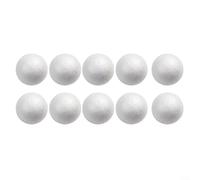 Lot de 10 boules rondes en mousse blanche solide pour bricolage, modélisation, éducation, décoration de mariage et d'événement (6 cm)