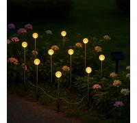 Lot de 10 boules solaires à piquer gris lolly