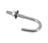 Lot de 10 boulons à crochet M6 x 25 x 70 mm en acier inoxydable 304 avec Waser et écrou pour tuile de toit fixe, boulons à crochet de fixation