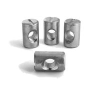 Lot de 10 boulons à écrou transversal M6 x 16 Écrous à boulons symétriques M6 10 x 16 Écrou cylindrique avec filetage pour raccords de meubles Raccords à vis