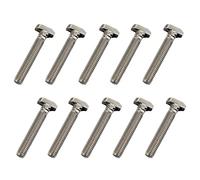 Lot de 10 boulons à fente en T M8 x 60 mm en acier inoxydable 304 série 40 profil en aluminium en forme de T Taille de la tête 17,8 mm