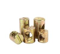 Lot de 10 boulons à tête cylindrique M6/M8, chevilles transversales, écrous trou horizontal, enfoncer au marteau, for meubles, lits, berceaux et chaises en bois(M6x13mm)