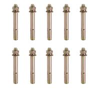 Lot de 10 boulons d'ancrage M8 x 100 mm, boulons d'ancrage en acier au carbone durable, boulons muraux résistants à la corrosion, boulons à expansion antioxydants, boulons d'ancrage béton haute