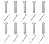 Lot de 10 boulons de fixation à tête plate cylindrique en acier inoxydable pour réparation mécanique de remorque, réparation