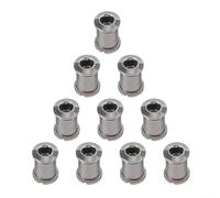 Lot de 10 boulons de plateau en acier inoxydable simples doubles triple vis pour pédalier de vélo de montagne ultra léger et durable (triple)