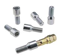 Lot de 10 boulons de roue étoile M14 x 1,25 40 mm Cône Longueur au choix