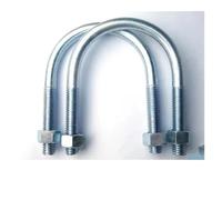 Lot de 10 boulons en U M8 en forme de U, cartes d'équitation galvanisées, tube en forme de U, diamètre intérieur du tube 15-50 mm, largeur intérieure 20-60 mm(M8x32(DN) x40mm)