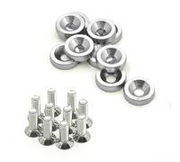 Lot de 10 boulons et rondelles en aluminium anodisé pour une utilisation automobile sous le capot (gris)
