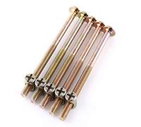 Lot de 10 boulons M6 pour meubles en acier carbone galvanisé avec écrous et chevilles 40 mm/60 mm/80 mm/90 mm/100 mm, TRTA000717