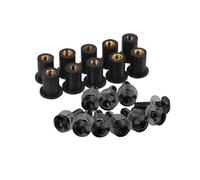 Lot de 10 Boulons Pare-Brise 5 Mm pour Suzuki GSXR GSX-R 600 750 1000 K1 K2 K3 K4 K5 K6 K7 K8 K9 K11(Black)