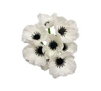 Lot de 10 bouquets de fleurs de coquelicot artificielles en polyuréthane multicolore qui ne se décolorent pas pour la cuisine, la table, le centre de table, la maison, la verdure, le mariage, la toile
