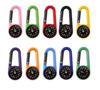 Lot de 10 boussoles pour enfants, mini porte-clés, petit avec mousqueton, boussole nautique, extérieur pour enfants, cadeaux pendentifs
