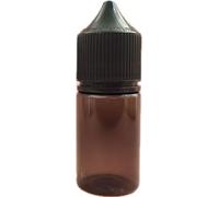 Lot de 10 bouteilles en PET Unicorn Gorilla Chubby V3 avec bouchons étanches résistants aux enfants, distributeur compte-gouttes compressibles pour mélanger des liquides (noir, 30 ml, style potelé