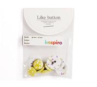 Lot de 10 boutons coton bouquet 18 mm/13 mm. 5 u./mesure