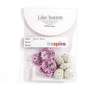 Lot de 10 boutons coton octobre 18 mm/13 mm. 5 u./mesure