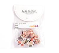 Lot de 10 boutons coton pin 18 mm/13 mm. 5 u./mesure