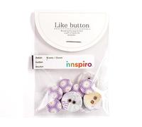 Lot de 10 boutons coton thé temps 18 mm/13 mm. 5 u./mesure