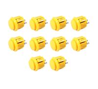 Lot de 10 boutons d'arcade réactifs de 24 mm, jaunes