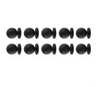 Lot de 10 boutons d'armoire ronds en alliage de zinc pour armoire de cuisine, commode, armoire, 24 x 30 mm, noir, argenté, doré
