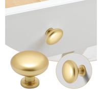 Lot de 10 boutons d'armoire vintage chic en laiton antique, 30 mm, ronds pour meubles, portes de meubles, poignées d'armoire de style rétro bronze