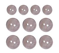 Lot de 10 boutons de cardigan en coquille de rivière en vrac, design à 2 trous, perles rondes, boutons de coquillage naturel, œuvre d'art faite à la main