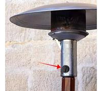 Lot de 10 boutons de chauffage de terrasse en plastique noir avec douille de montage à flamme - Compatible avec la plupart des cheminées à gaz, chauffages extérieurs, grils chauffants de 8 mm Simple