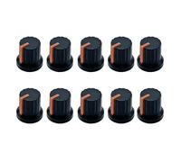 Lot de 10 boutons de contrôle de potentiomètre de 6 mm - Trou d'arbre - Contrôle des volumes rotatifs - Pédale de guitare - Amplificateur de trou d'arbre - Accessoires d'instruments électroniques