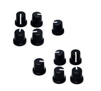 Lot de 10 boutons de contrôle de potentiomètre pour guitare - 6 mm - Trou d'arbre - Boutons d'amplificateurs de volumes