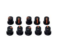 Lot de 10 boutons de contrôle de potentiomètre pour guitare - 6 mm - Trou d'arbre - Boutons d'amplificateurs de volumes