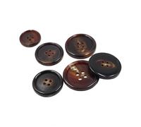 Lot de 10 boutons de costume noirs classiques mat - Vrai corne de buffle - Idéaux pour le bricolage et les fournitures de couture de manteaux en laine d'automne et d'hiver