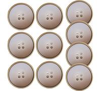 Lot de 10 boutons de luxe en métal à coudre pour manteau/blazer/veste/costumes - 18 mm