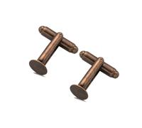 Lot de 10 boutons de manchette vierges en forme de cabochon pour homme, fabrication de bijoux, accessoires, cadeau pour loisirs créatifs, 6mm blank base, Acrylique, Pas de pierre précieuse