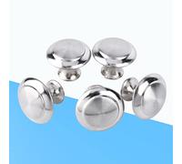 Lot de 10 boutons de placard ronds en acier inoxydable - Accessoires de meubles faciles à installer - Complément parfait pour armoires et tiroirs