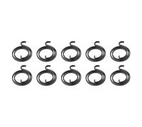 Lot de 10 boutons de porte de rechange pour ressort de torsion 2,5 tours, crochets noirs en acier inoxydable pour réparation de poignée intérieure gauche et droite 29 mm de diamètre extérieur 19 mm ID