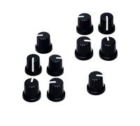 Lot de 10 boutons de potentiomètre de rechange pour guitare - Boutons rotatifs - 6 mm - Trou moleté - Trou d'arbre - Amplificateur - Accessoires pour instruments électroniques