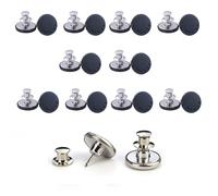 Lot de 10 boutons de rechange en métal pour jeans, 17 mm, réglables et amovibles, pour vestes, vêtements, jupes en denim, loisirs créatifs, réparation de vêtements
