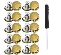 Lot de 10 boutons de rechange en métal pour jeans et taille 17 mm avec outil d'installation rapide (G)