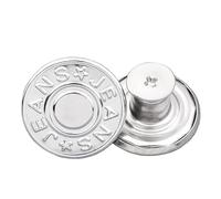 Lot de 10 Boutons de Rechange for Jeans, 17 mm, sans Couture, Amovibles, en métal, avec Filetage combiné, Rivets et Tournevis(17)