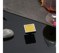 Lot de 10 Boutons de tiroir carrés Modernes en Alliage de Zinc coloré, en Cristal Transparent, pour Armoire, Commode, Placard de Cuisine 30MM Jaune
